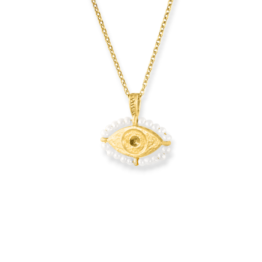 Protection Always Pendant – 18K gold-plated pendant necklace with pearl by Touch of Yoga