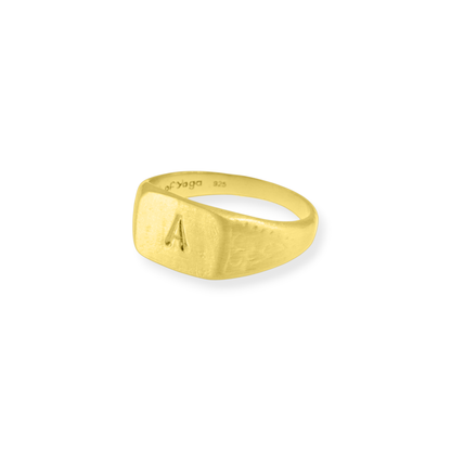 A Mark That's His Ring – 23K gold-plated men's signet ring by Touch of Yoga