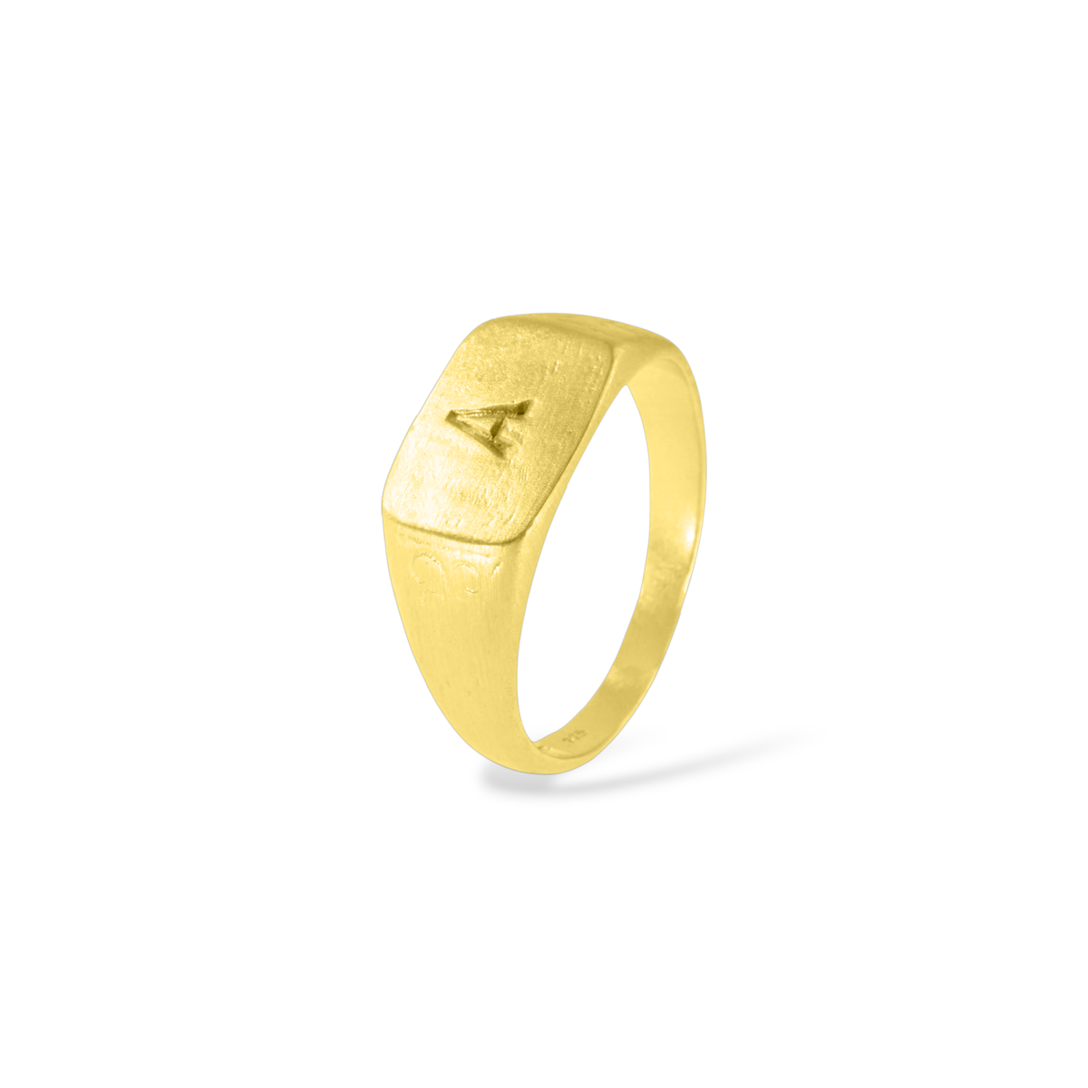 A Mark That's His Ring – 23K gold-plated men's signet ring, handcrafted in Thailand