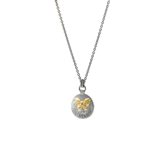 Take Flight, You Matter Pendant – 18K gold-plated pendant necklace by Touch of Yoga