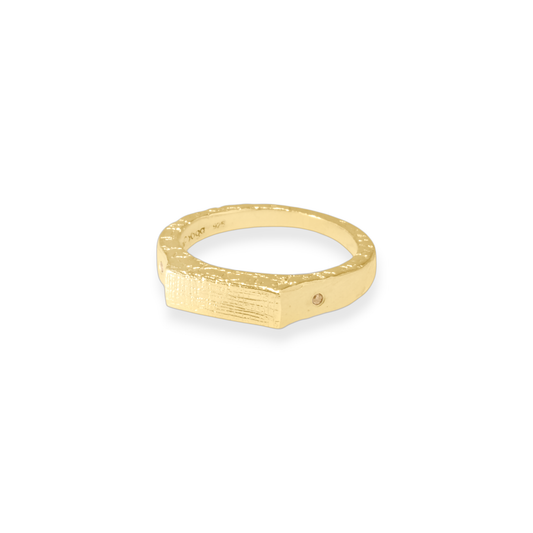 Quietly Certain Ring – 18K gold-plated men's ring by Touch of Yoga