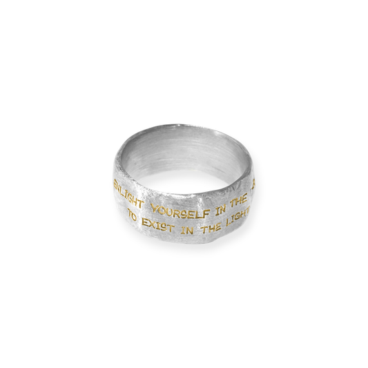 Enlighten In The Dark Ring – 18K gold-plated men's ring by Touch of Yoga